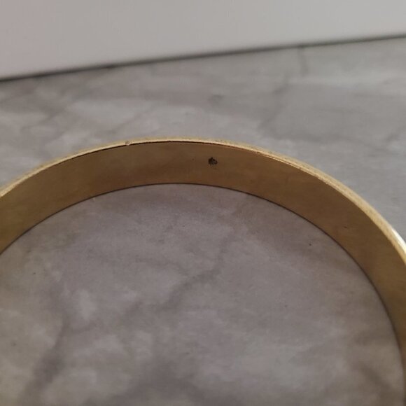 💛 Vintage 1990s 90s J.Crew Yellow Enamal Skinny Bangle Bracelet 💛 - Picture 8 of 16